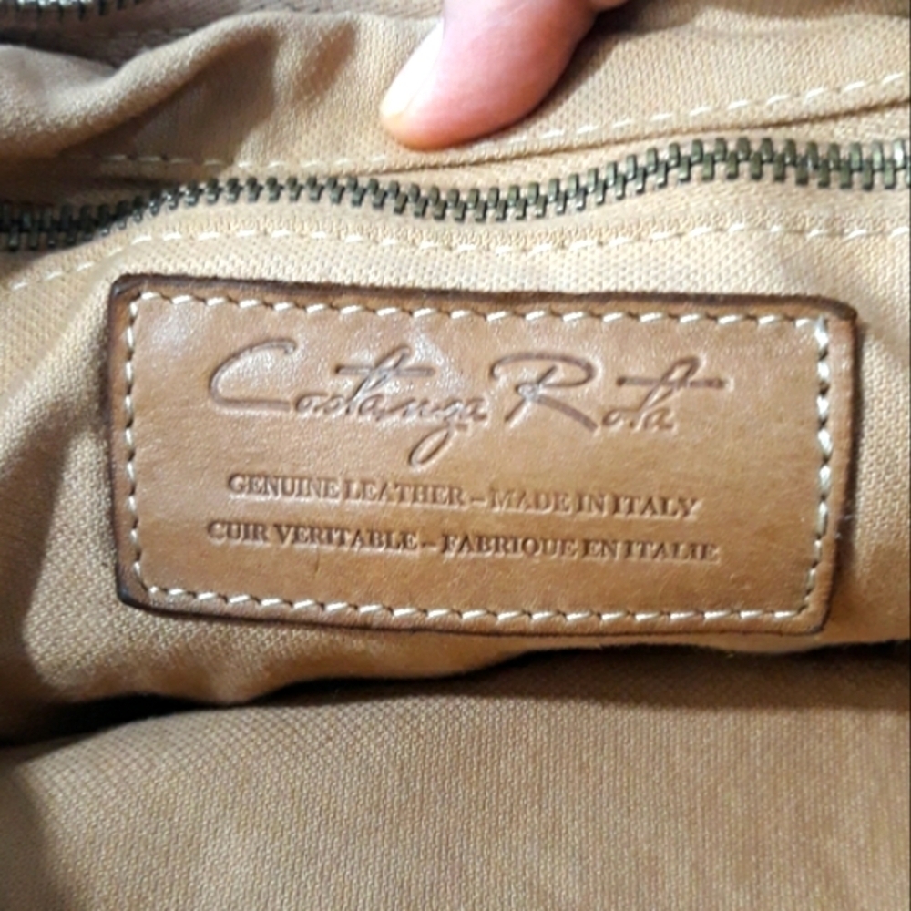 Constanza Rota Genuine Leather Shoulder/ Crossbody Brown Bag Made in Italy - Picture 7 of 11